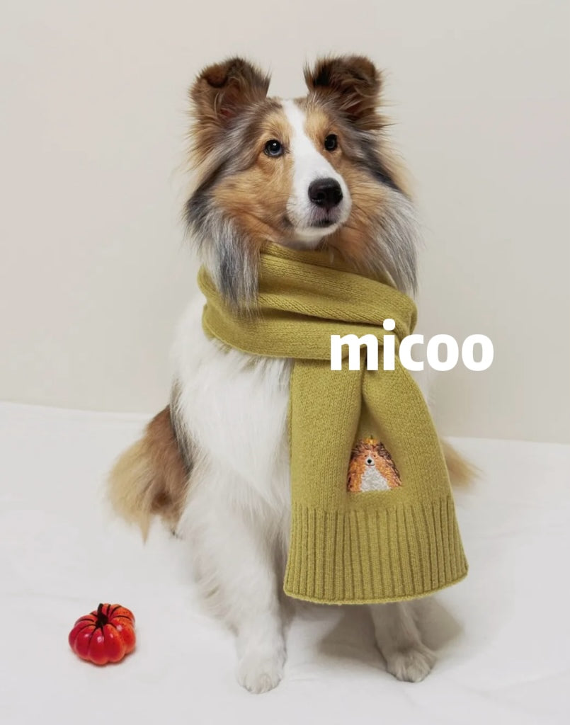 Custom Embroidered Wool Pet Scarf – Personalized, Cozy & Warm for Your Furry Friend